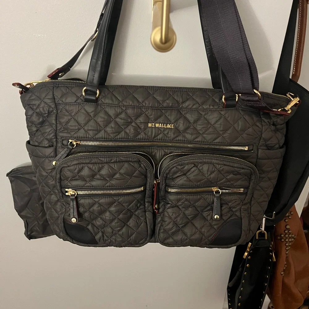 MZ Wallace Black Quilted Duffel Bag with Durable Design - Picture 5 of 8